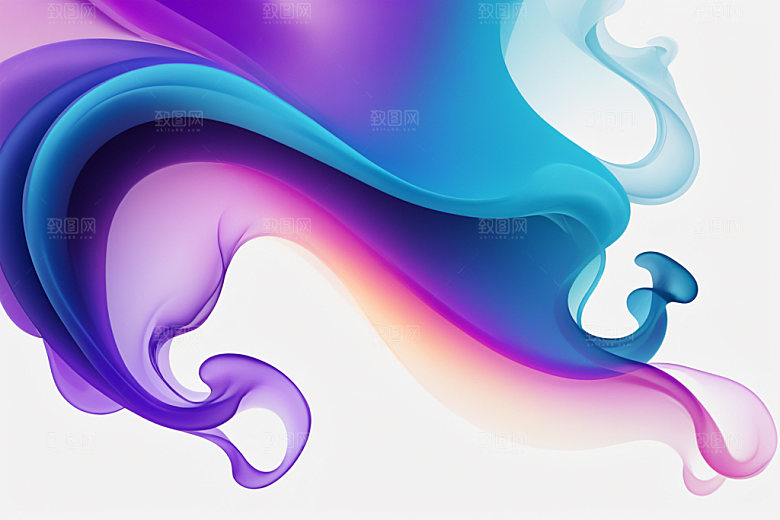 彩色烟雾高清炫彩背景图