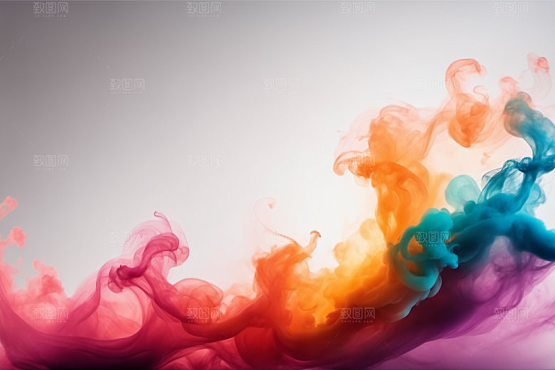 彩色烟雾艺术感质感背景图