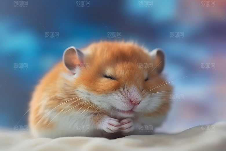 仓鼠可爱特写摄影图