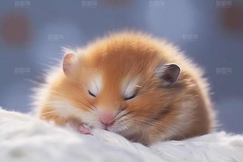 仓鼠金丝熊可爱摄影图