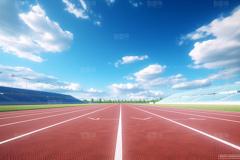 操场跑道田径场高清素材