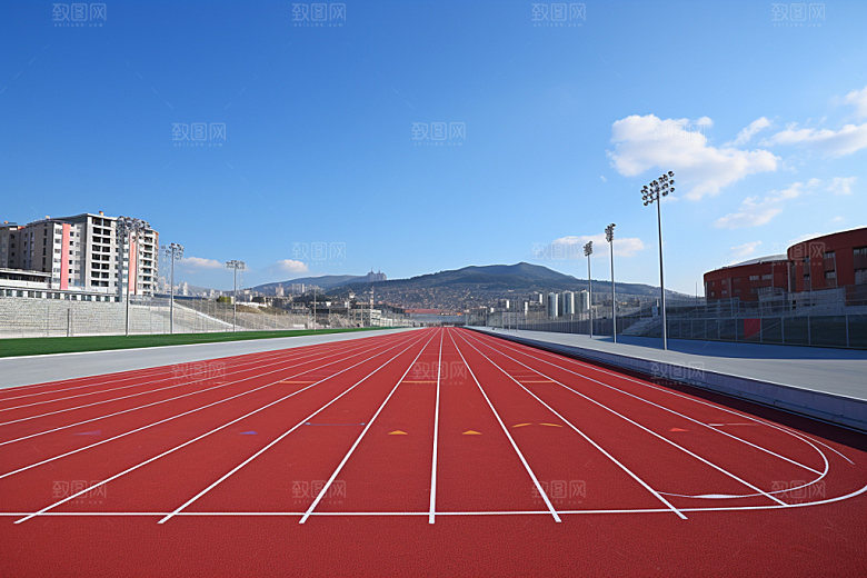 操场跑道冲刺运动素材