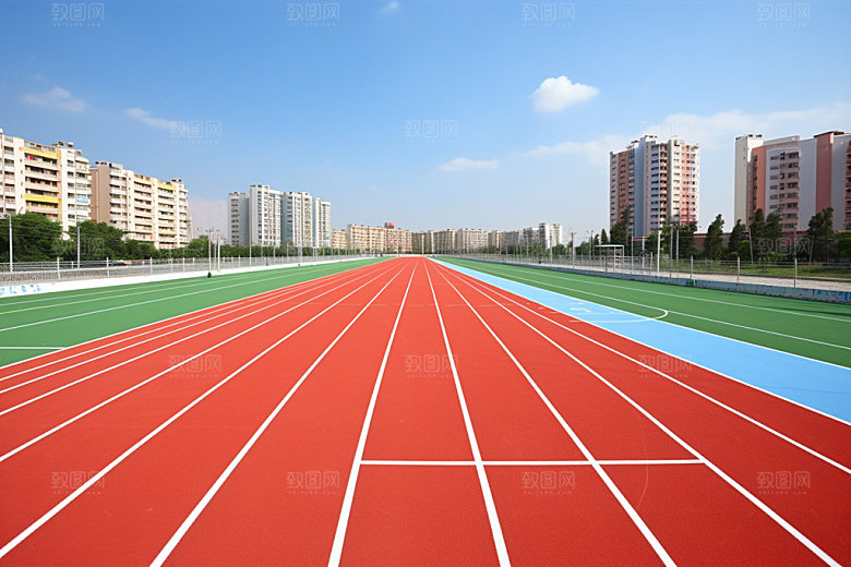 操场跑道冲刺运动素材