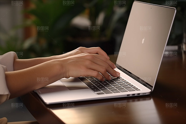 操控键盘工作笔记本摄影图