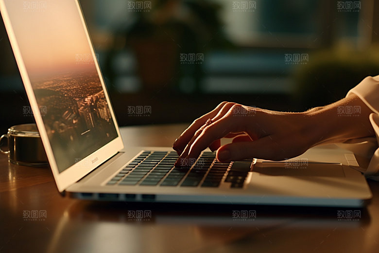 操控键盘工作办公摄影图