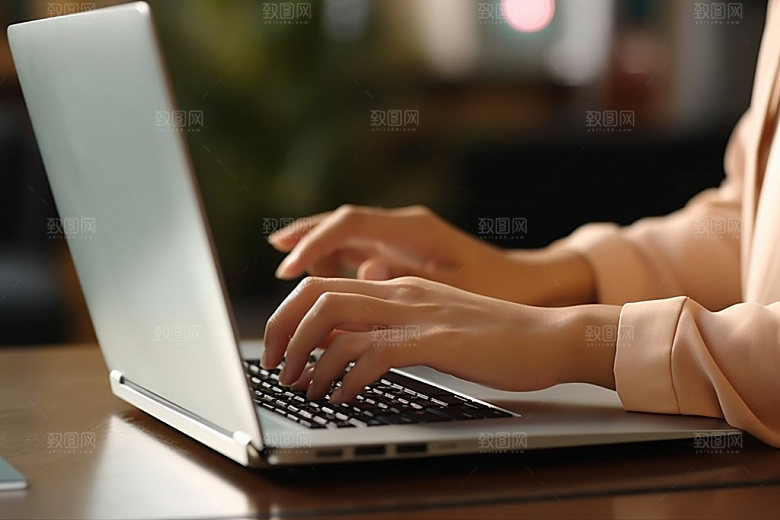 操控键盘工作场景摄影图