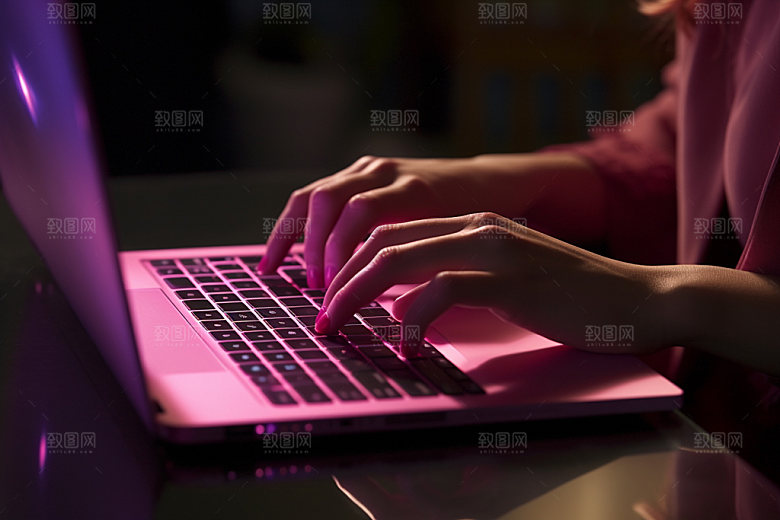 操控键盘高清场景摄影图