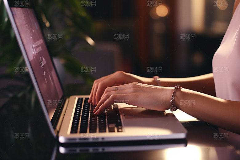 操控键盘商务办公摄影图