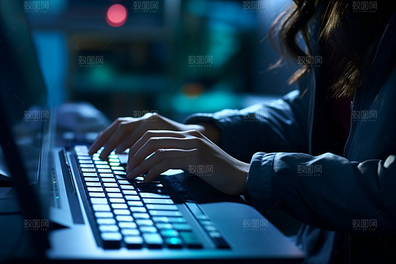 操控键盘场景办公摄影图