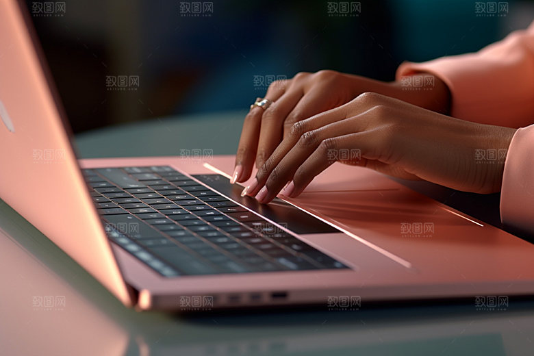 操控键盘高清场景摄影图