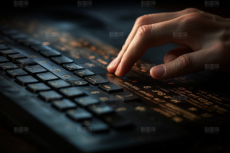 操控键盘工作办公摄影图