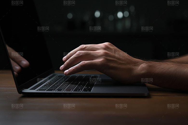 操控键盘高清场景摄影图