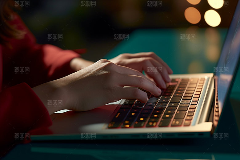 操控键盘高清工作摄影图
