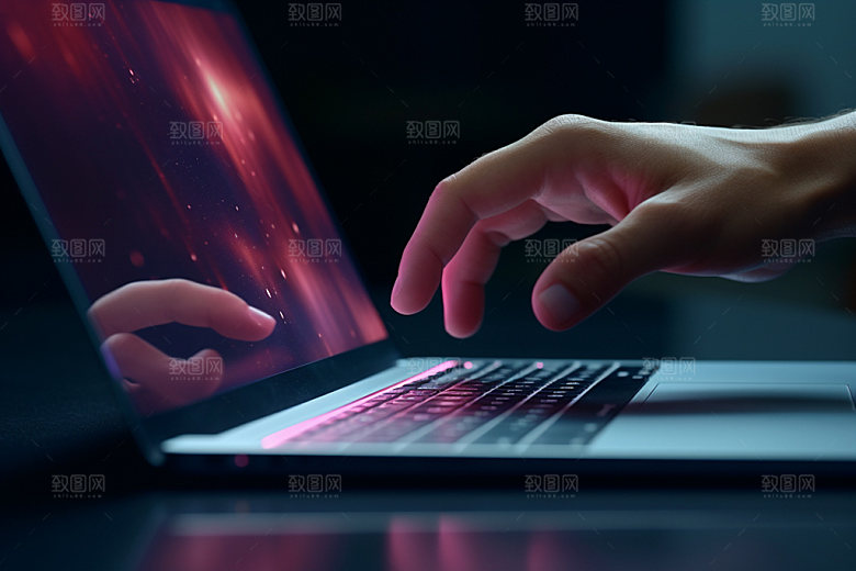 操控键盘商务场景摄影图
