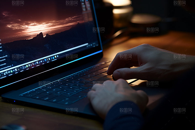 操控键盘高清商务摄影图