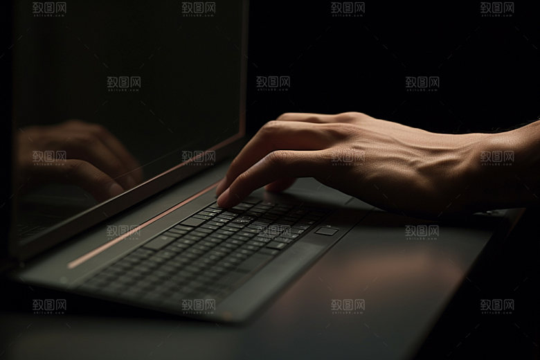 操控键盘商务局部特写摄影图