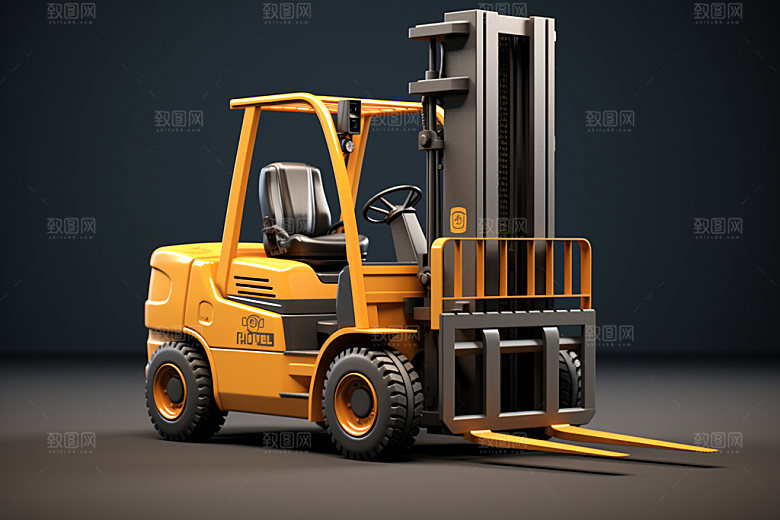 叉车3D工厂模型