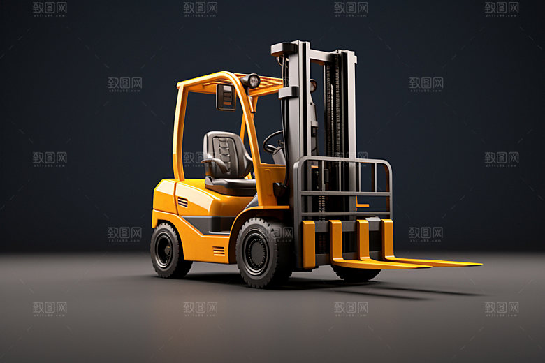 叉车3D物流模型