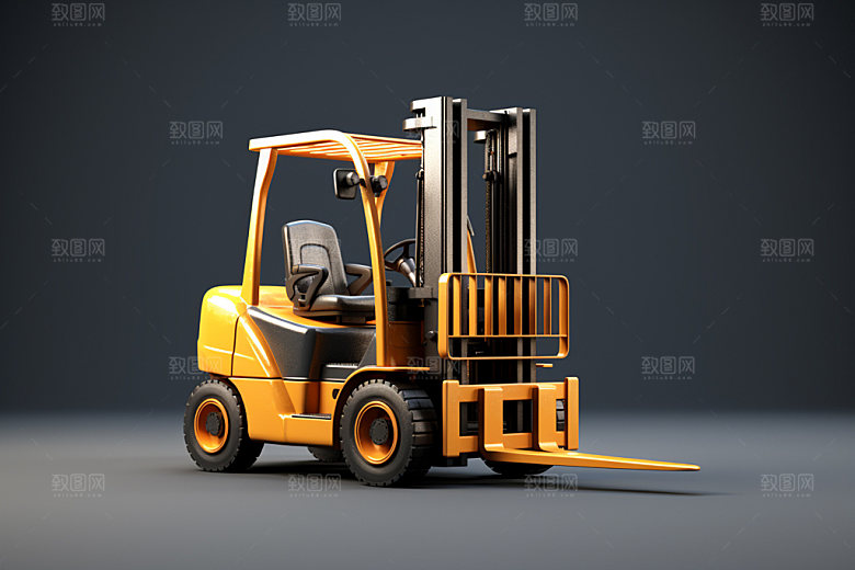 叉车3D仓库模型