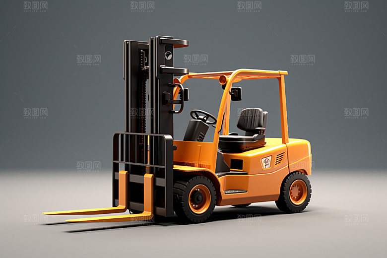 叉车3D工厂模型