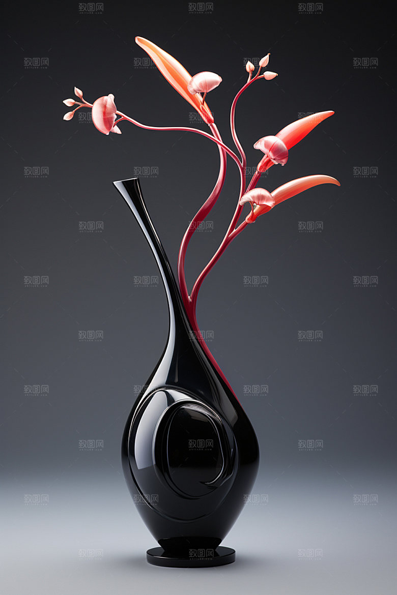 插花家居立体模型