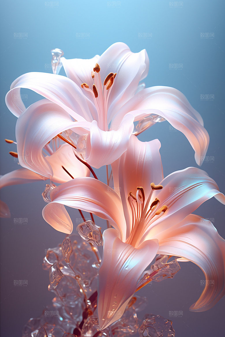 插花花瓶花艺模型