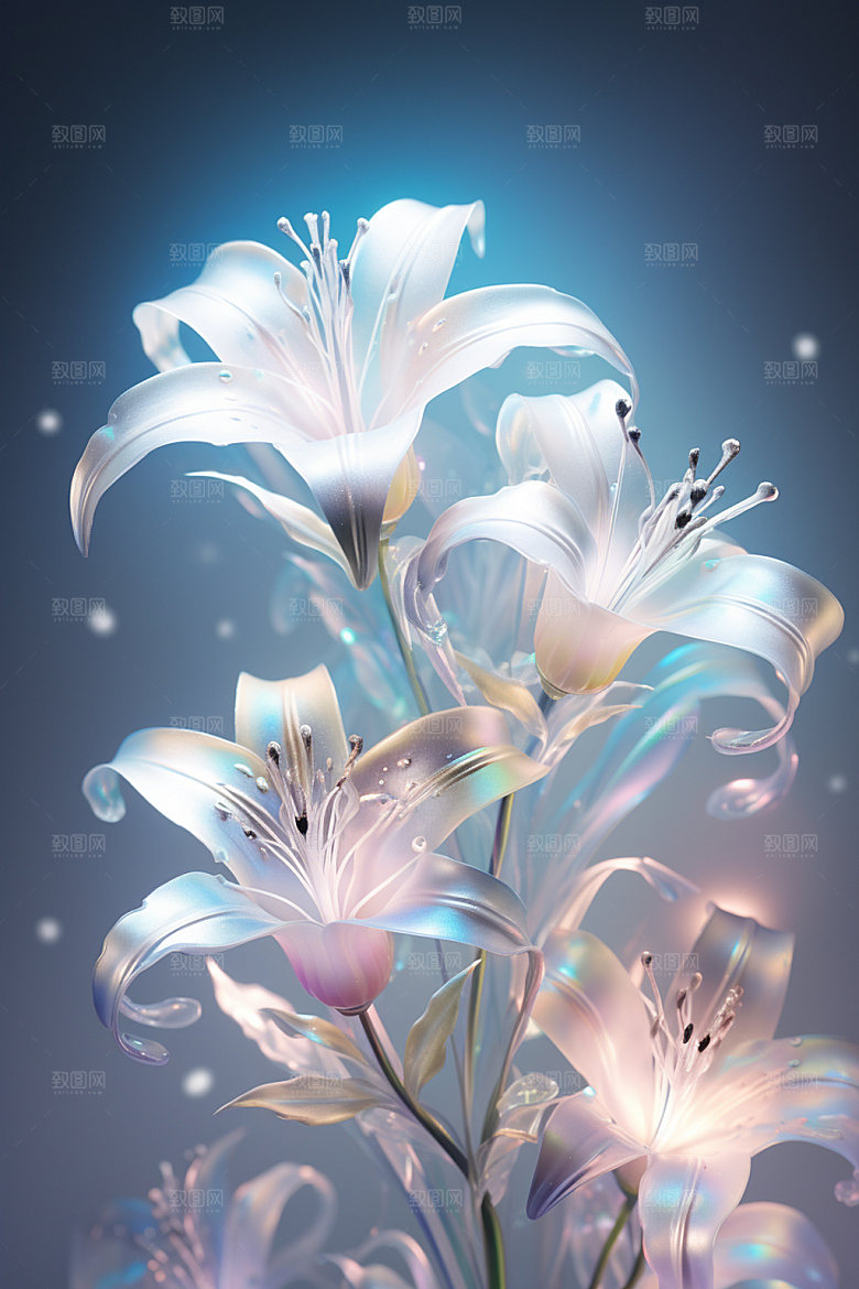 插花立体家居模型