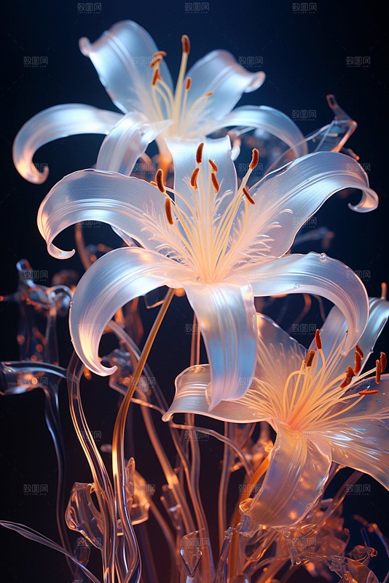插花立体艺术模型