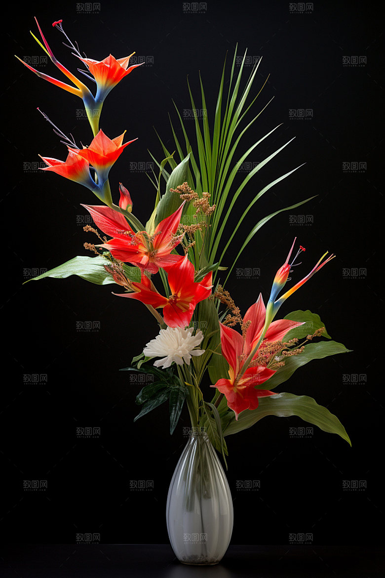 插花3D家居模型