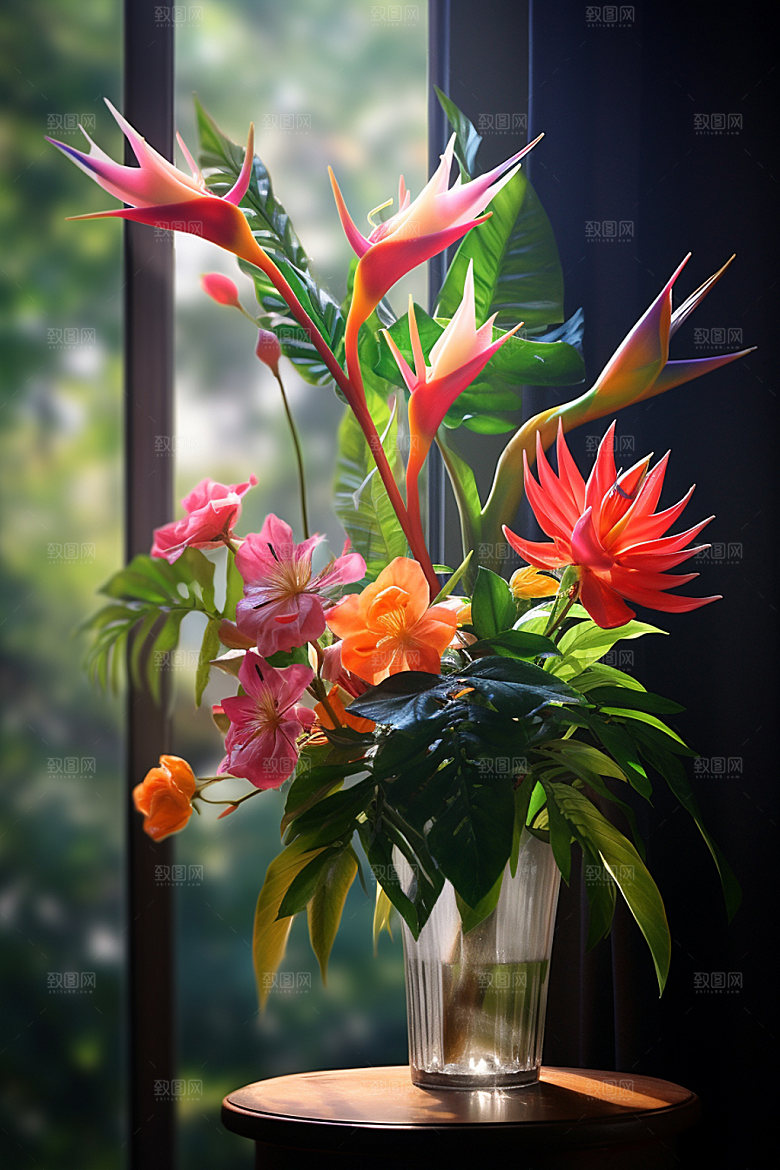 插花花艺家居模型