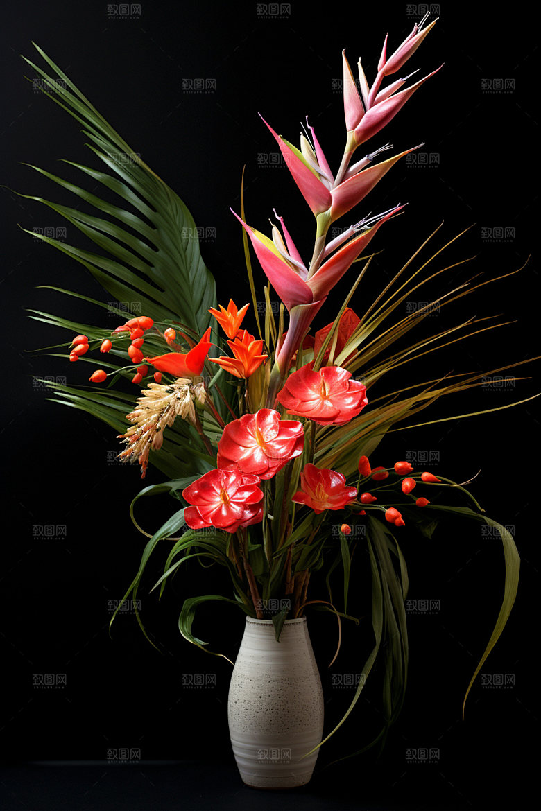 插花花瓶立体模型