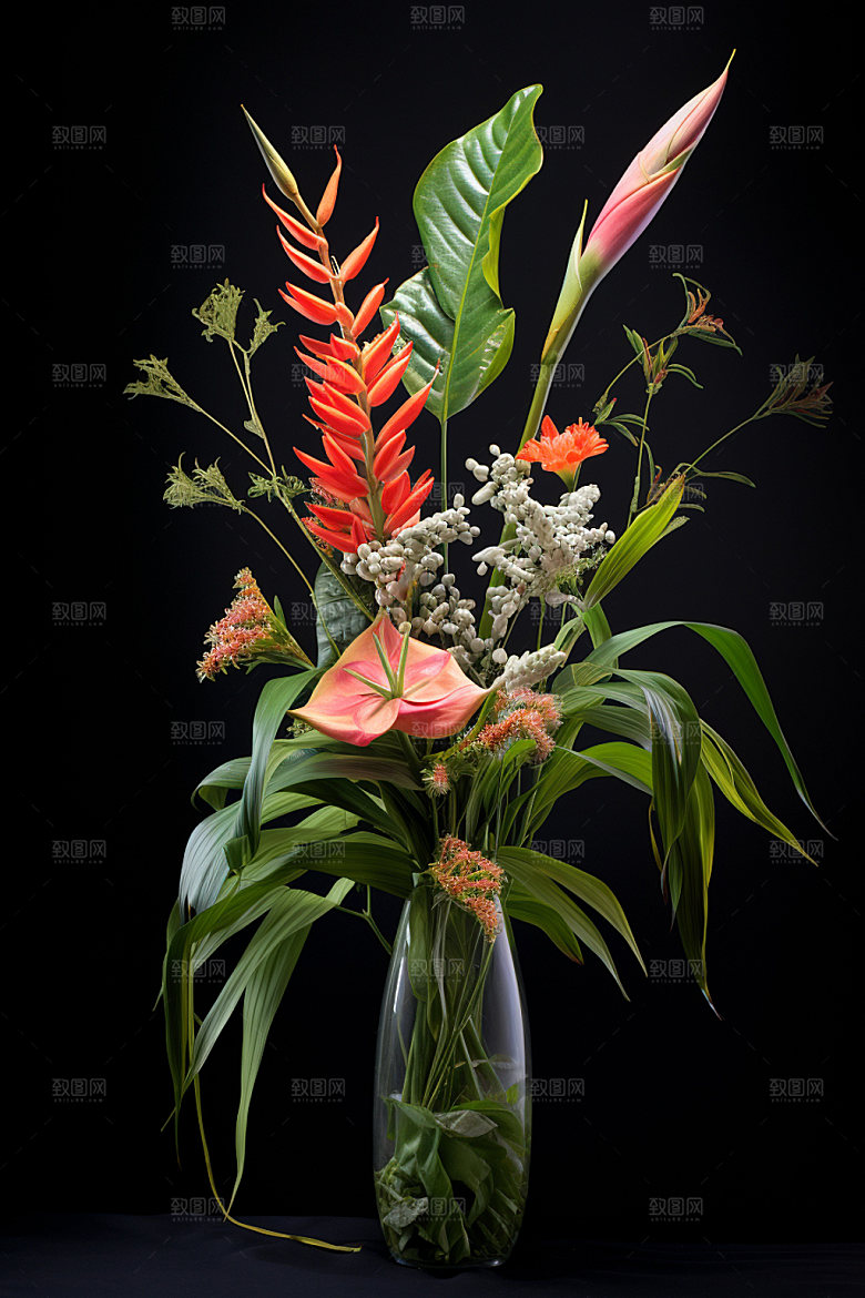插花3D艺术模型