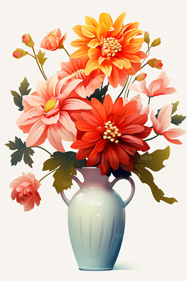 插花花艺花瓶模型