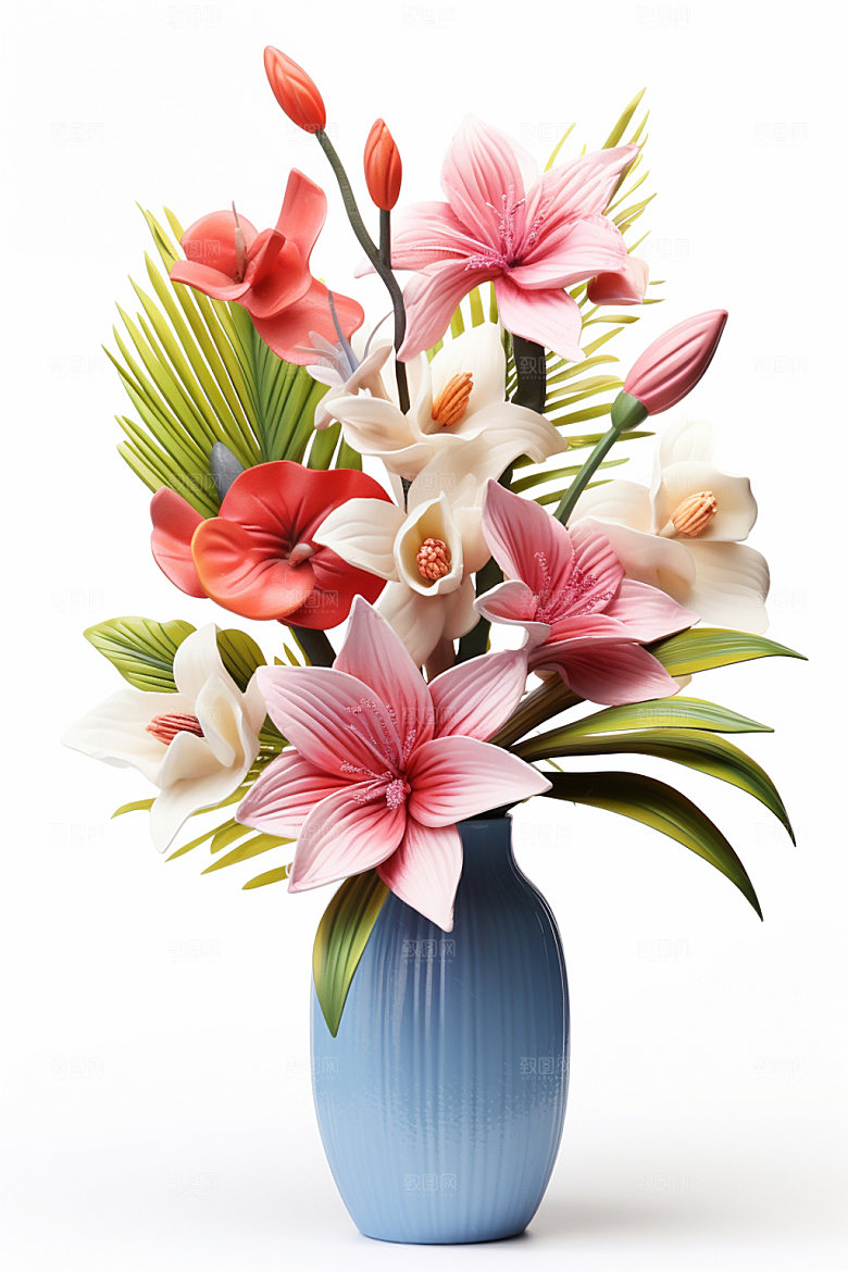 插花3D艺术模型