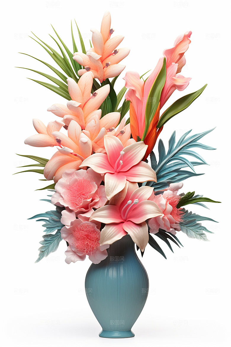 插花装饰立体模型