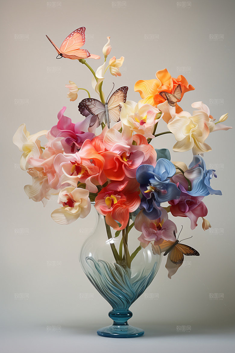 插花家居花瓶模型