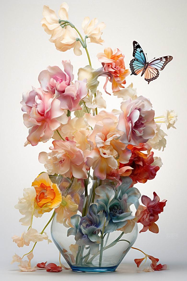 插花3D艺术模型