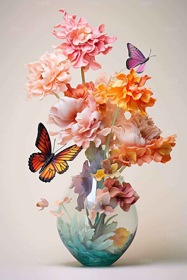 插花3D艺术模型