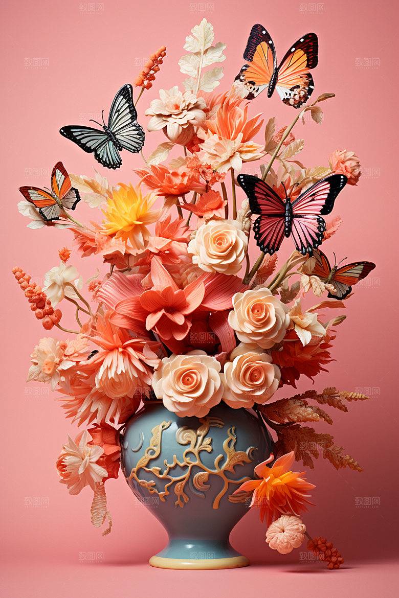 插花唯美3D模型
