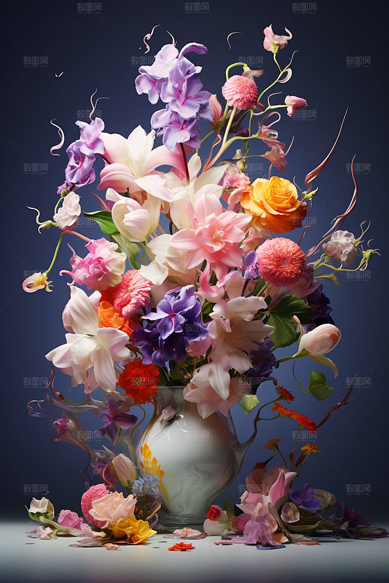 插花花艺立体模型