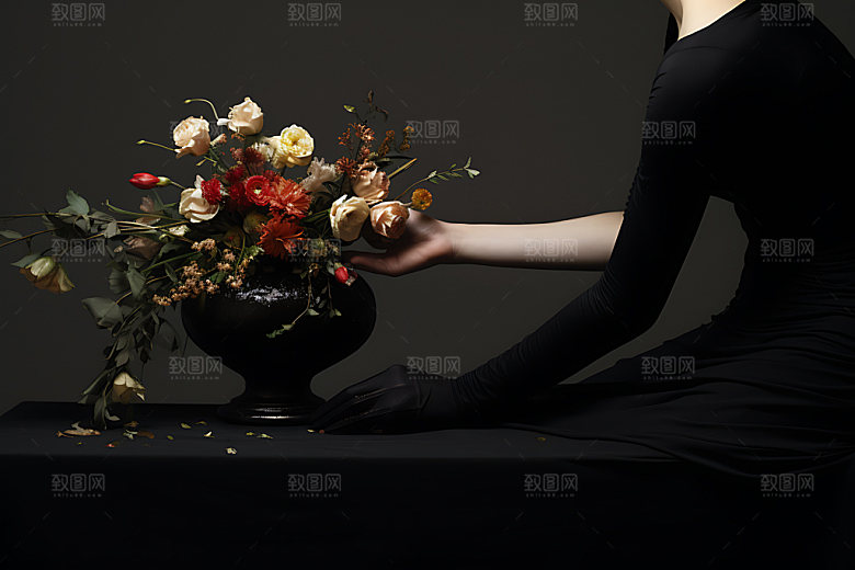 插花美学花艺摄影图