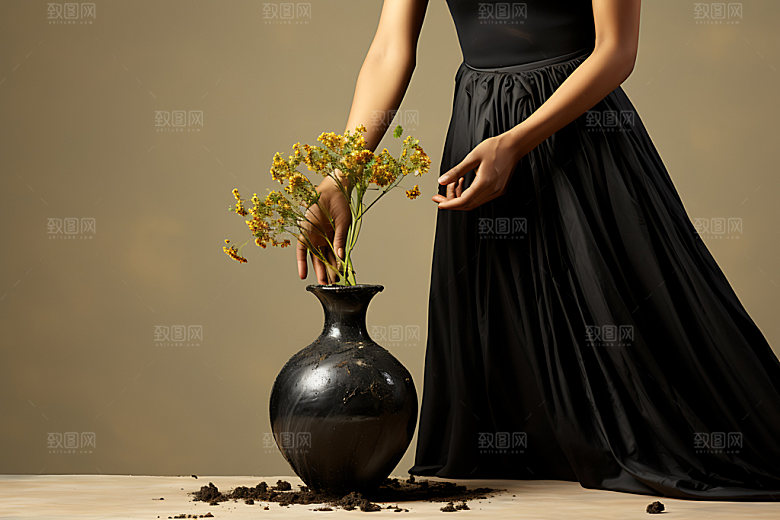 插花鲜花花艺摄影图