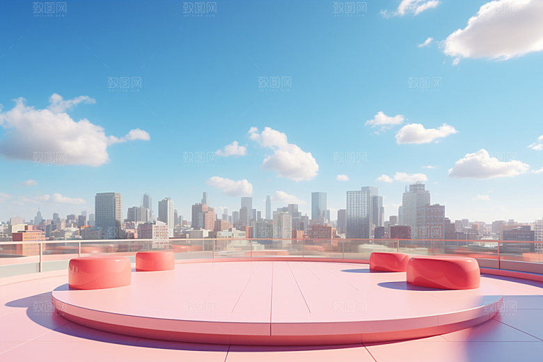 电商促销产品展台几何简约模型素材