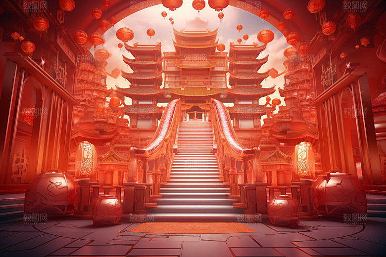 电商促销三维立体未来科技模型素材