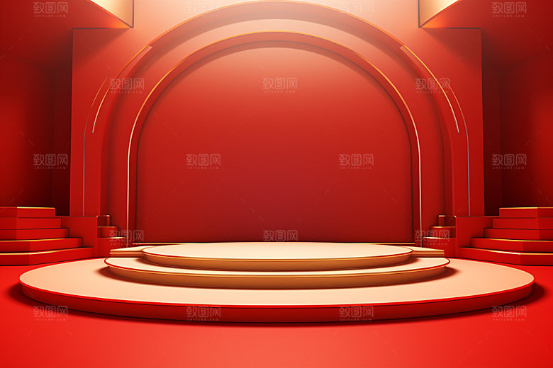 电商促销三维立体几何简约模型素材