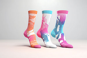 炫彩袜子风格化艺术素材