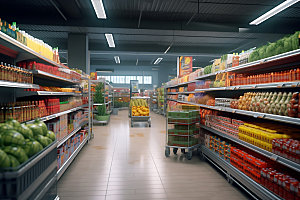 超市货架商超百货摄影图