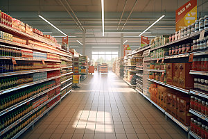 超市货架生活日常购物场景摄影图