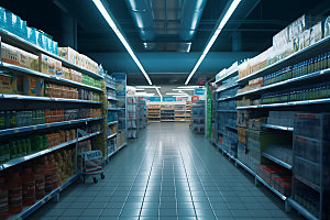 超市货架百货商超摄影图