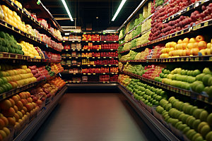 超市货架货柜购物场景摄影图
